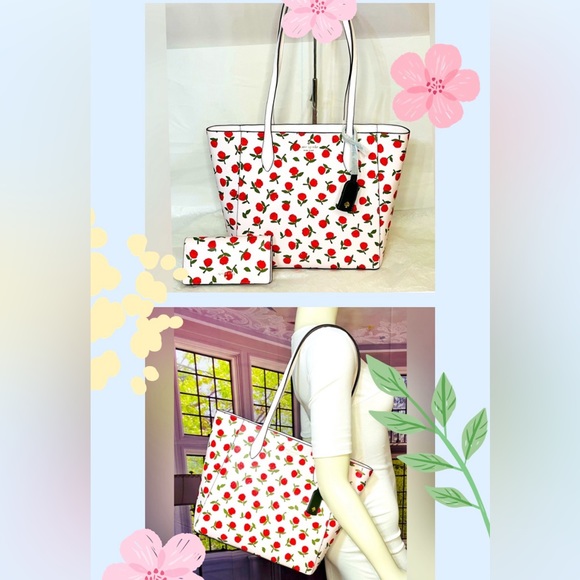 NWT Kate Spade Dana floral tote with matching bifold wallet - Picture 2 of 15